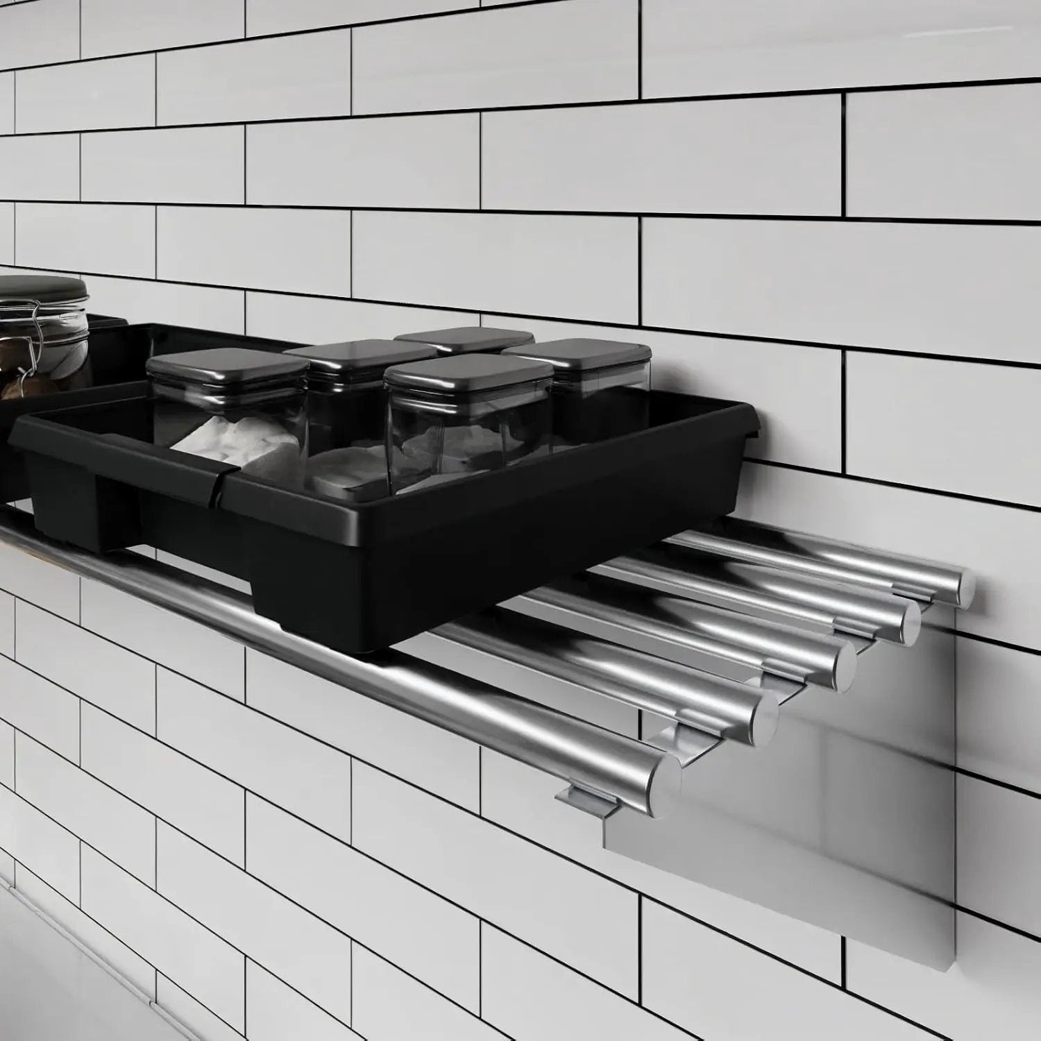AmGood 14 in. x 48 in. NSF Stainless Steel Tubular Wall Shelf | Heavy-Duty Metal Shelving for Appliances & Equipment | Ideal for Kitchen, Restaurant, Garage, Laundry, Utility Room by GreenHaven Gardens