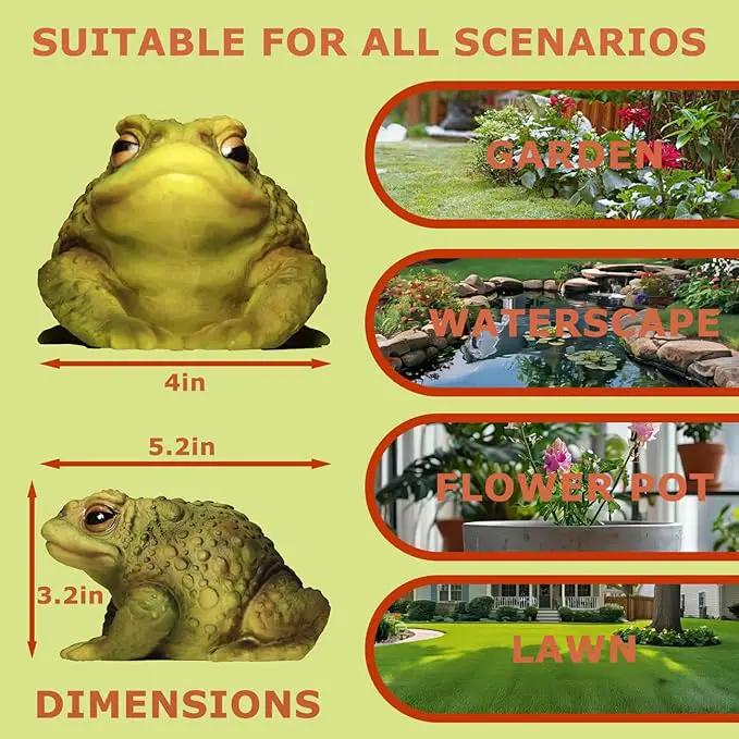 Sunthus Frog Toad Sculptures Garden Statues Yard Art Resin Decorations Outdoor Garden Decor by GreenHaven Gardens