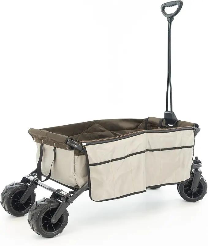 Creative Outdoor Original Folding Wagon All-Terrain Wheels by GreenHaven Gardens
