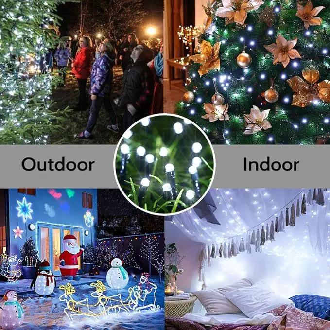 Toodour Solar Christmas Lights, 121ft 350 LED 8 Modes Solar String Lights, Waterproof Solar Outdoor Christmas Lights for Garden, Patio, Holiday, Party, Balcony, Christmas Decorations (White) by GreenHaven Gardens