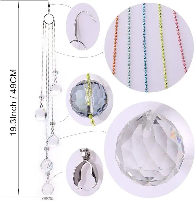 Crystals Ball Prisms Suncatcher Hanging Ornament Rainbow Maker for Home,Garden Decoration by GreenHaven Gardens