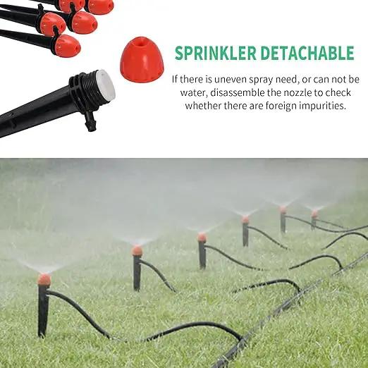 30pcs 16CM Full Circle Scattering Nozzle Drip Emitters for 1/4" Drip Irrigation Tubing Adjustable 360 Degree Wat by GreenHaven Gardens