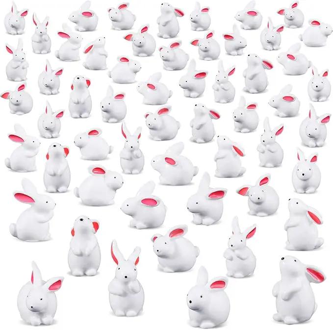 Marsui 100 Pcs Bunny Miniatures Figurines Rabbit Miniature Accessories Easter Garden Landscape Garden Rabbit for Easter Garden Accessories Dollhouses Decoration(Classic Rabbit) by GreenHaven Gardens