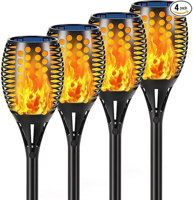 Aityvert Solar Lights, 43" Flickering Flames Torch Lights Outdoor Waterproof Landscape Decoration Lighting Dusk to Dawn Auto On/Off Security Flame Lights for Yard Garden Pathway Driveway (4 Pack) by GreenHaven Gardens