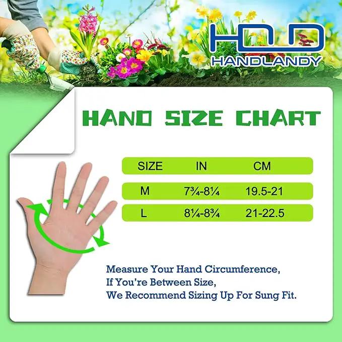 HANDLANDY Leather Gardening Gloves, Thorn Proof Long Gauntlet Heavy Duty Garden Gloves, Elbow Length Rose Pruning Weeding Yard Glove (Large, Green) by GreenHaven Gardens
