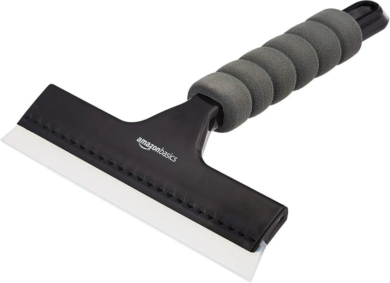 Amazon Basics Window Squeegee with Handle for Car Windows, Glass, Mirror, Black by GreenHaven Gardens