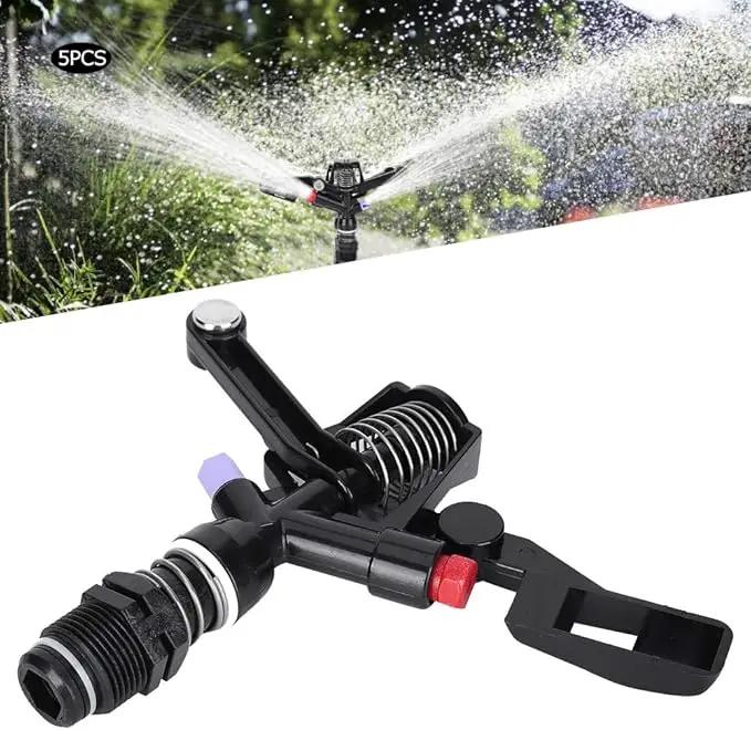 5PCS Garden Impulse Sprinkler Impact Sprinkler for Watering Irrigation, 3/4in DN20 Male Thread by GreenHaven Gardens