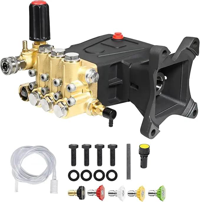 YAMATIC Horizontal Triplex Plunger Pressure Washer Pump 1" Shaft 4400 PSI 4.5 GPM, Replacement for Simpson AAA 90034, 90039,90038, Honda GX340, GX390, GX270 for Industrial Gas Powered Washers by GreenHaven Gardens