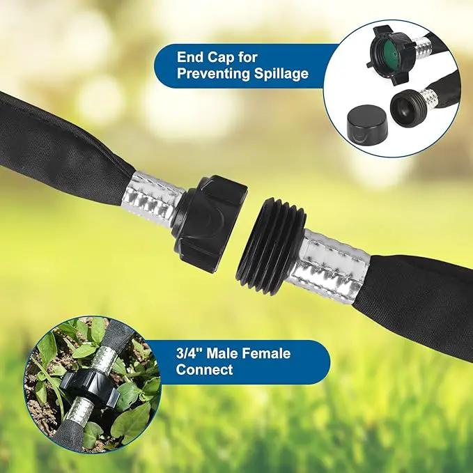 Flat Soaker Hose 15FT Lightweight and Flexible Irrigation Solution for Garden Beds, Flower Beds, and Lawns (15FT) by GreenHaven Gardens