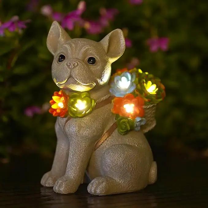 Garden Outdoor Decor Statues: Figurine with Solar Light Decorations Ornaments Patio Art Balcony - Birthday Gifts for mom Grandma Women by GreenHaven Gardens