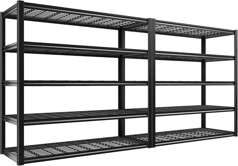 REIBII 48.2''W Garage Shelving Heavy Duty Metal Shelving 3000LBS Storage Shelves Adjustable Metal Shelves Industrial Garage Shelf for Warehouse Basement, 2 Pack by GreenHaven Gardens