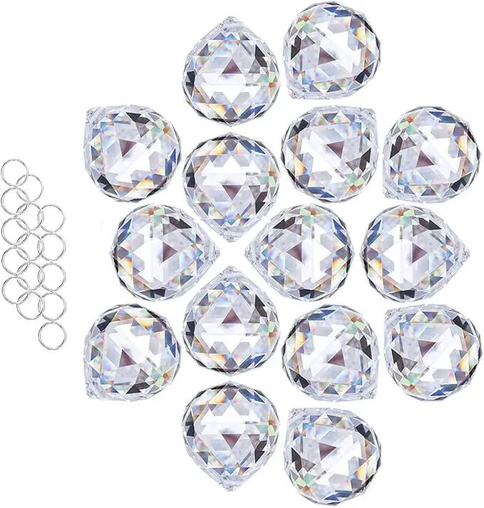 Crystalsuncatcher Clear Crystal Ball Prism Suncatcher Rainbow Maker Hanging Crystals Prisms for Windows, for Feng Shui, for Gift(30mm/1.18" 15pack) by GreenHaven Gardens