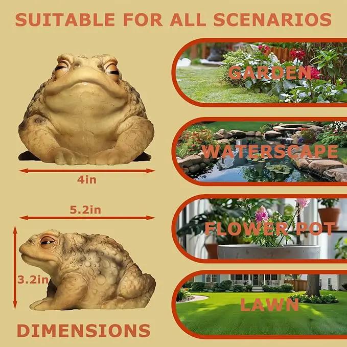 Sunthus Frog Toad Sculptures Garden Statues Yard Art Resin Decorations Outdoor Garden Decor by GreenHaven Gardens