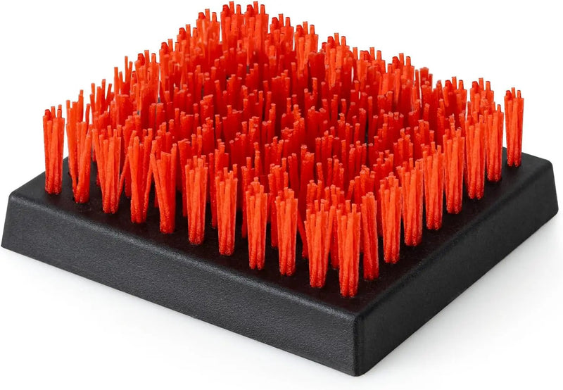 BBQ Replaceable Scraper Cleaning Head,Safe Nylon Bristles Barbecue Triple Scrubbers Cleaning Brush for Cast Iron Grates/ ((Only Red-Replacement Head No Grill Brush) by GreenHaven Gardens