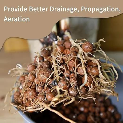 2.2LB Leca Clay Pebbles for Plants, Expanded Leca Balls for Indoor Plants, Orchid Potting Mix, Soil Amendment, Drainage, Easy Reusability, 4-16mm by GreenHaven Gardens