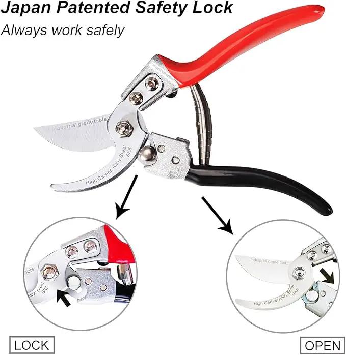 TONMA Pruning Shears [Made in Japan] Professional 8 Inch Premium Plant Garden Scissors Secateurs with Ergonomic Handle, Gardening Gifts Bypass Hand Pruners Branch Gardening Clippers for Plants by GreenHaven Gardens