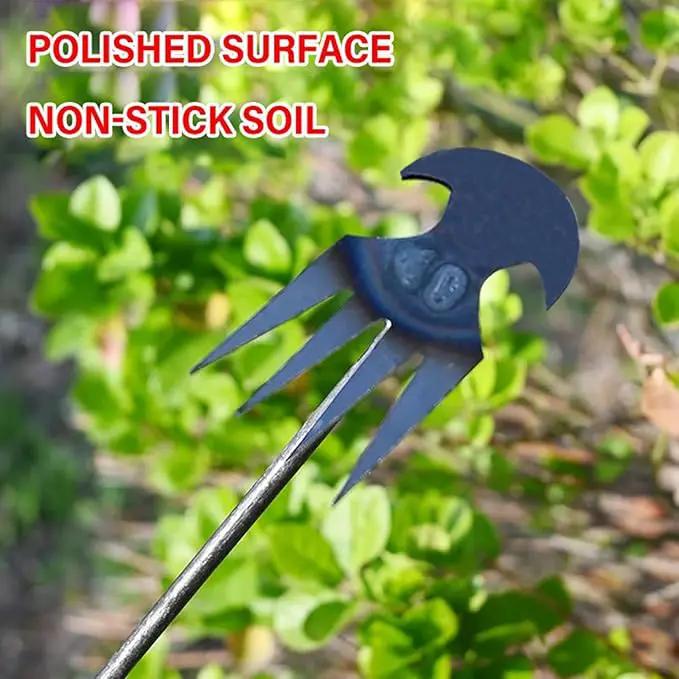 Amposei Weeding Artifact Uprooting Weeding Tool, Multifunctional Weeder, Hand Weeder Tool, Stand Up Weed Puller Tool with Handle for Garden Yard Farm Weed Removal (11in, Stainless Steel) by GreenHaven Gardens