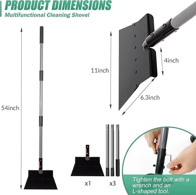 Suchtale Manual Edger Lawn Tool, Multifunctional Garden Cleaning Shovel - Heavy Duty Steel Flat with 54" Adjustable Handle, Gardening Scraper, Outdoor Spade Tool for Weeding, Digging, Ice Removal by GreenHaven Gardens