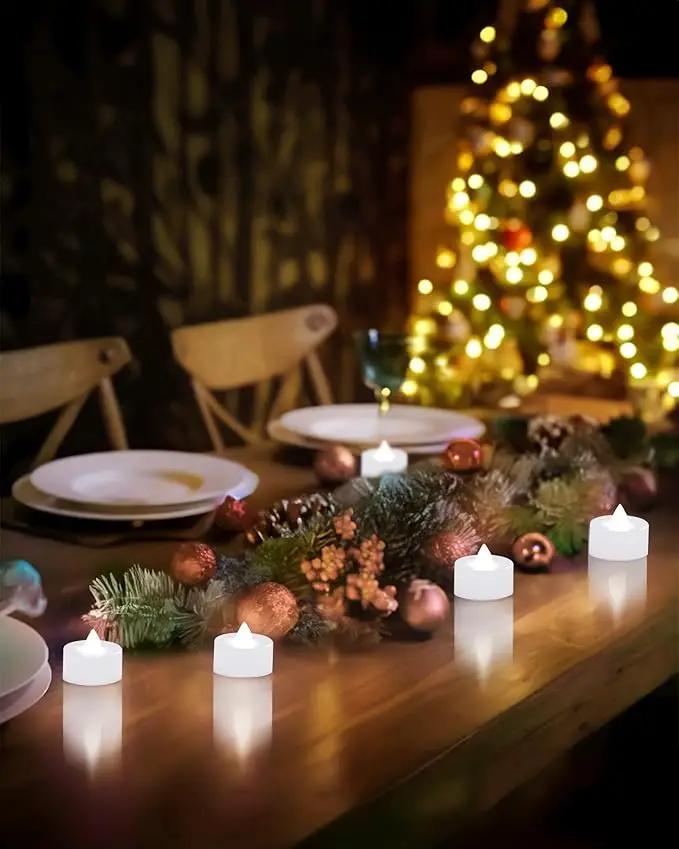 BEICHI Flameless Candles, 24Pack Battery Operated Candles, LED Tea Lights Candles Battery Operated, Flickering Fake Candles for Wedding Halloween Christmas Diwali- Pure White Light by GreenHaven Gardens