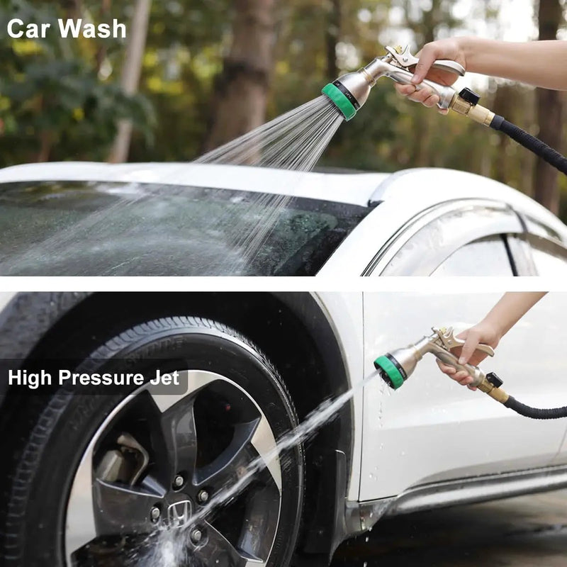FANHAO Heavy Duty Garden Hose Nozzle, 100% Metal Water Hose Sprayer with 7 Spray Patterns, Ergonomic Rear Trigger, High Pressure Water Nozzle Sprayer for Watering Plants, Washing Car and Pet by GreenHaven Gardens