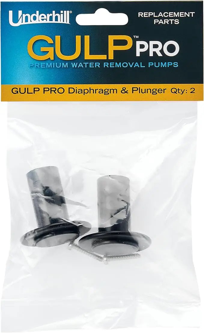 Underhill Diaphragm and Plunger for Water Pump Big Gulp Pro 36 Inch and Gulp Pro 22 Inch Pumps, Replacement Parts, Repair, A-GRPD by GreenHaven Gardens