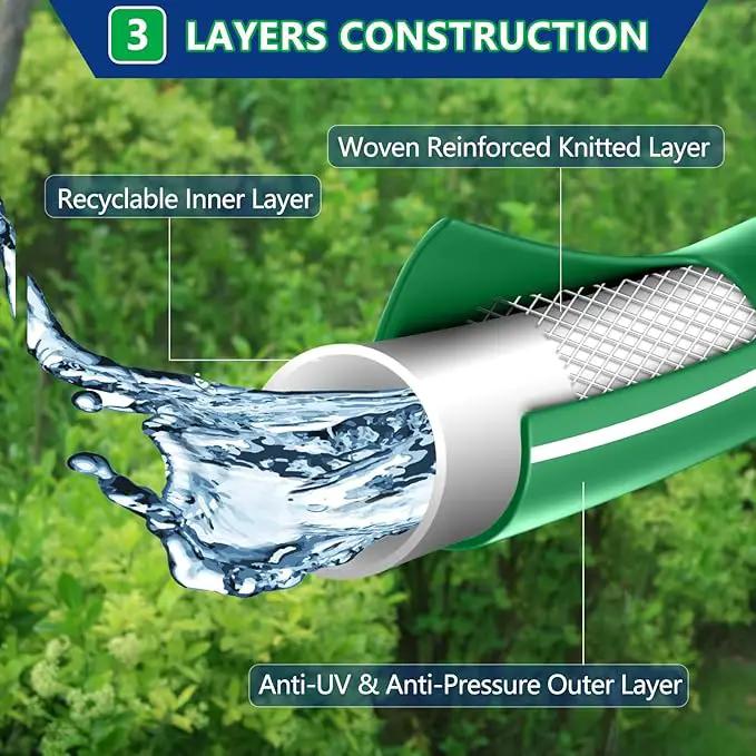 Short Garden Hose 6ft – Hybird Water Hose Leader - Small Hose Extender, Heavy Duty Hose Extension for Lawn Watering, Car Washing - Burst 500 Psi (Green, 6 FT) by GreenHaven Gardens