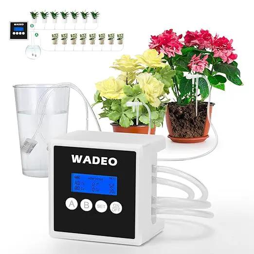 WADEO Automatic Watering System for Potted Plants, Dual Pump Plant Watering System, 15 Potted Automatic Plant Waterer for Indoor, Automatic Drip Irrigation Kit with Digital Programmable Water Timer by GreenHaven Gardens