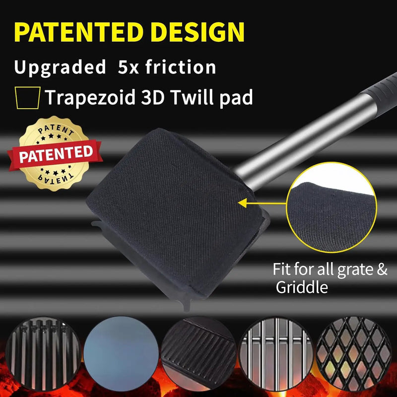 Steam Grill Brush Bristle Free,[Ultra Safe & Efficient] Grill Cleaner for Outdoor Grill,BBQ Replaceable Scraper Cleaning Head,Grill Brush BBQ Accessories,Gifts for Men/Dad by GreenHaven Gardens
