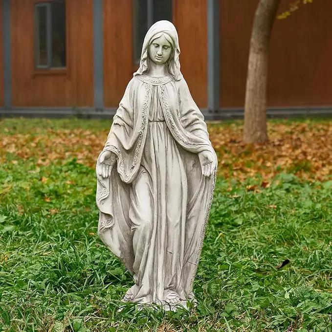 Virgin Mary Statue, Outdoor Garden Religious Decorations, Outdoor Mother Mary Statue, Garden Sculptures & Statues for Home Yard Patio Lawn Deck Hallway by GreenHaven Gardens