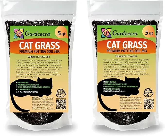 Cat Grass Planting Soil - Provide Your Cat with a Safe and Healthy Greenscape - 10 QUARTS by GreenHaven Gardens