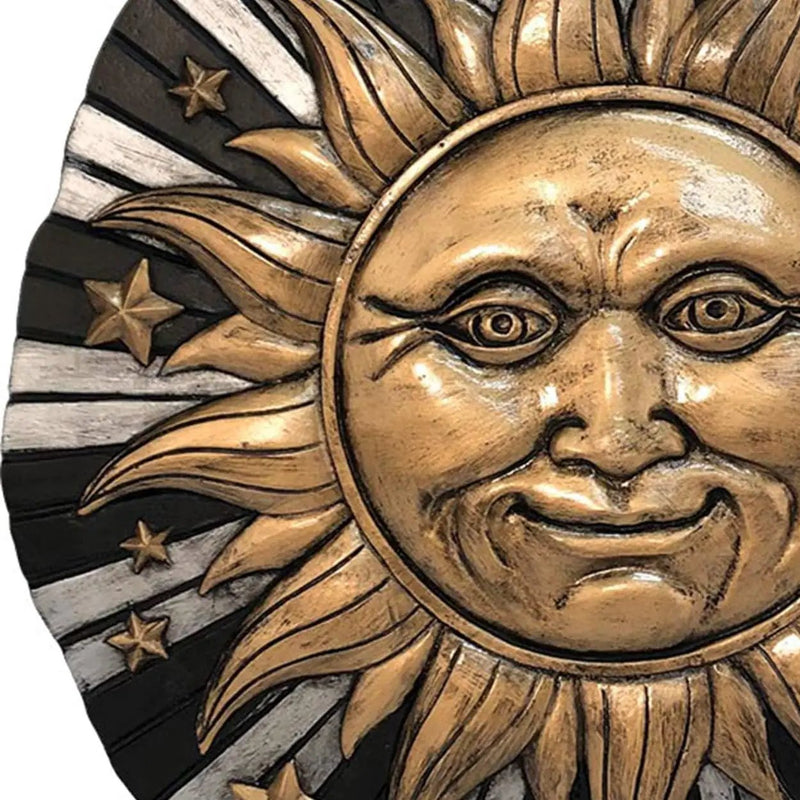 Spoontiques - Garden Décor -Sunface Stepping Stone - Decorative Stone for Garden by GreenHaven Gardens