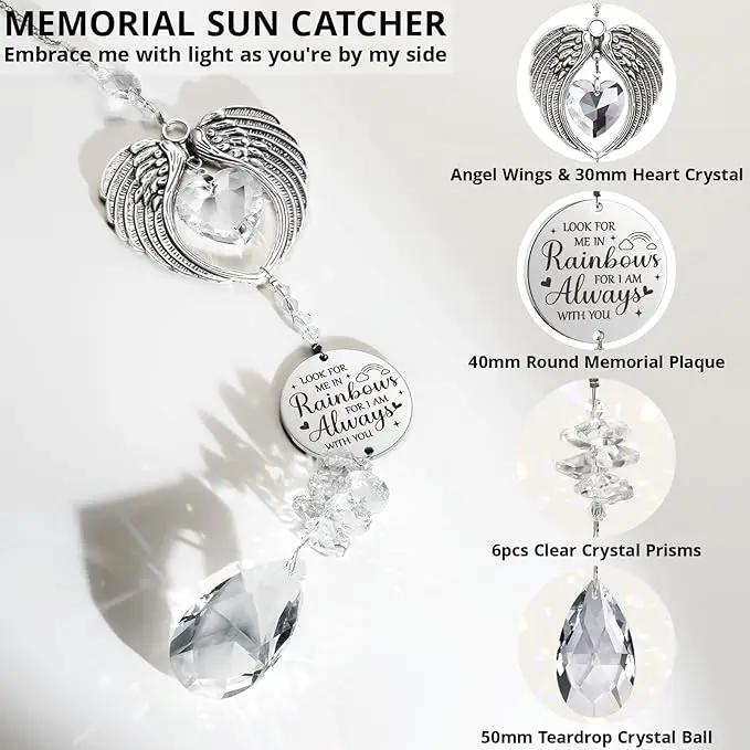Sympathy Gifts for Loss of Loved One Mom Dad Daughter Son, Unique Memorial Gifts Crystal Suncatcher Bereavement Gift Idea - Grief Condolence Sorry for Your Loss Funeral, Miscarriage Gifts for Mothers by GreenHaven Gardens