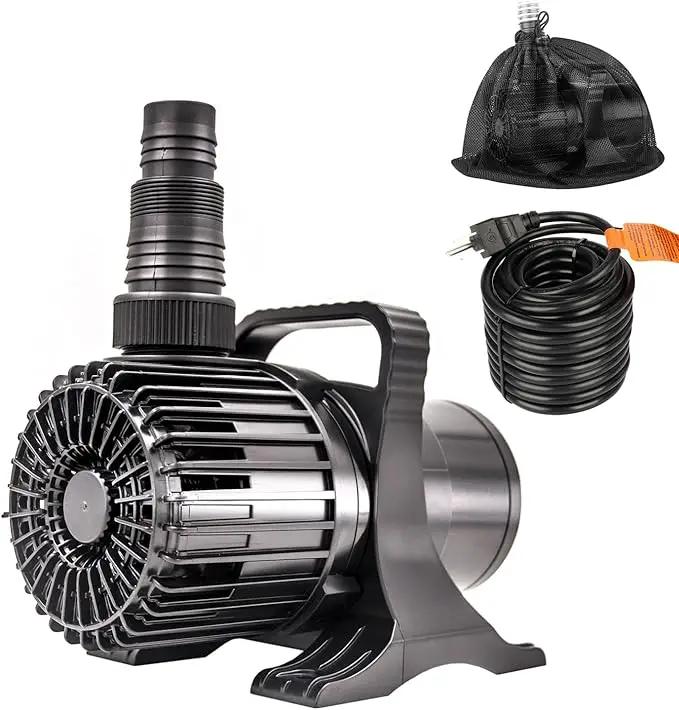 Outdoor Large 5600gph-305W 32.8FT Pond Water-fall & Kio Fish Fountain-s &Garden Pump Submersible IPX8: Long 32.8FT Cord Smart-er & Quieter Duck & Yard &Patio Ponds Pumps, 1 Barrier Pump Bag by GreenHaven Gardens