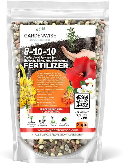 Elite 8-10-10 Professional Fertilizer for Banana, Flowering, and Fruit Trees, Ornamentals - Boosts Flowering & Fruiting - for Indoor & Outdoor Plants (3 QUARTS) by GreenHaven Gardens