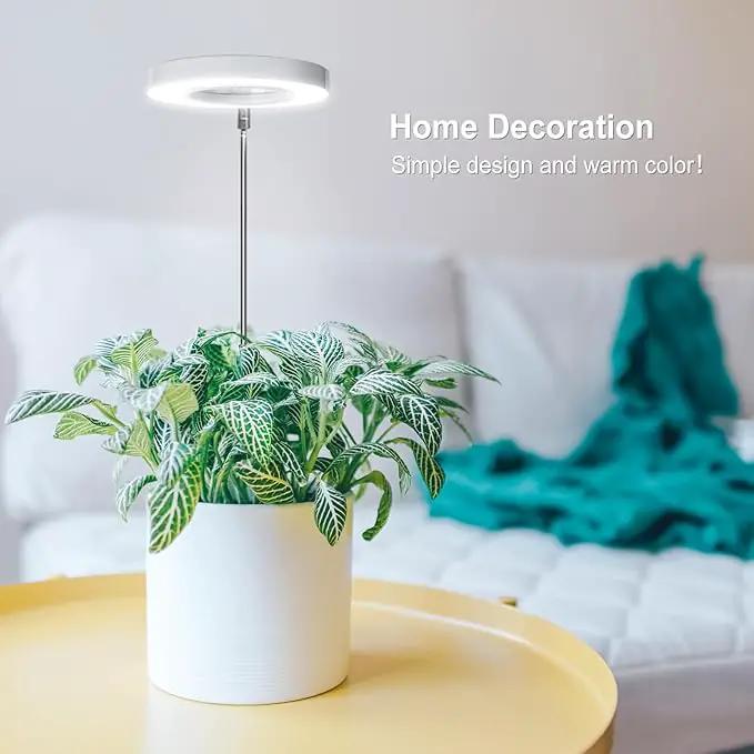 LORDEM Grow Light, Full Spectrum LED Plant Light for Indoor Plants, Height Adjustable Growing Lamp with Auto On/Off Timer 4/8/12H, 4 Dimmable Brightness, Ideal for Small Plants by GreenHaven Gardens