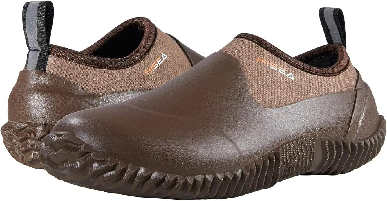 HISEA Unisex Waterproof Garden Shoes, Men's Rubber Rain Boots Women's Ankle Rain Shoes Neoprene Camp Booties Outdoor Slip-On Footwear for Gardening, Farming, Camping, Car Wash, Lawn Care and Yard Work by GreenHaven Gardens