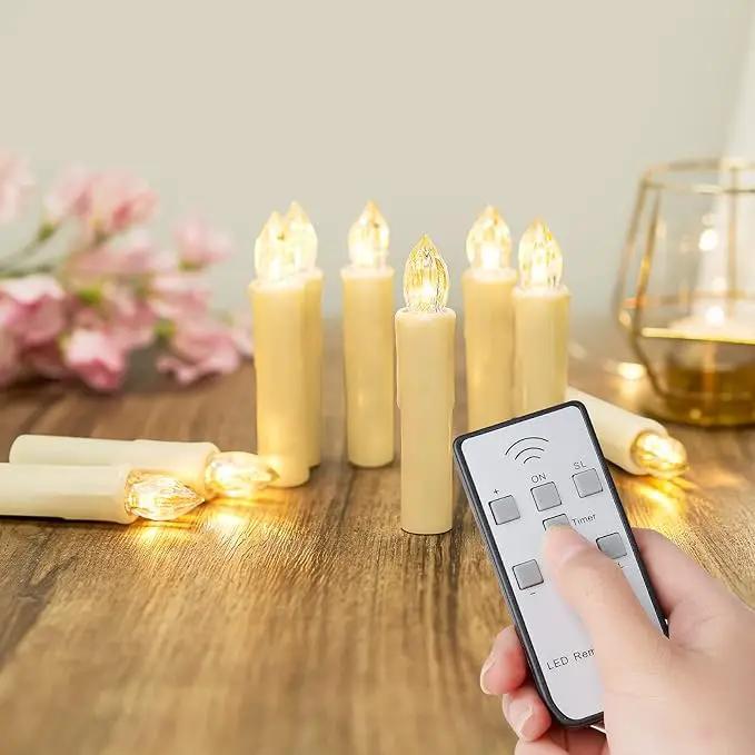 30 PCS Flameless LED Taper Candles Battery Operated Christmas Tree Candle Lights Electric Fake Candles with Remote Timer Perfect for Holiday Home Garden Wedding Parties Decor (30 PCS,Ivory) by GreenHaven Gardens