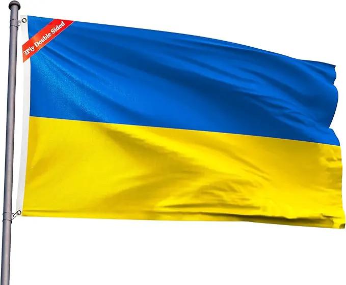 Double Sided Ukraine Flag 4x6FT Ukrainian National Polyester Flag With 2 Grommets For Patriotic Ukrainian Themed Festival Events Party Decoration(Ukraine, 4x6FT-3ply) by GreenHaven Gardens