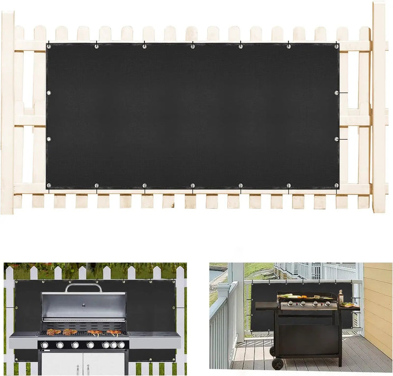 Grill Heat Shield and Deck Protector Mat, Fireproof BBQ Backing Screen for Fence and Railing Heavy Duty Black 3'x6' by GreenHaven Gardens