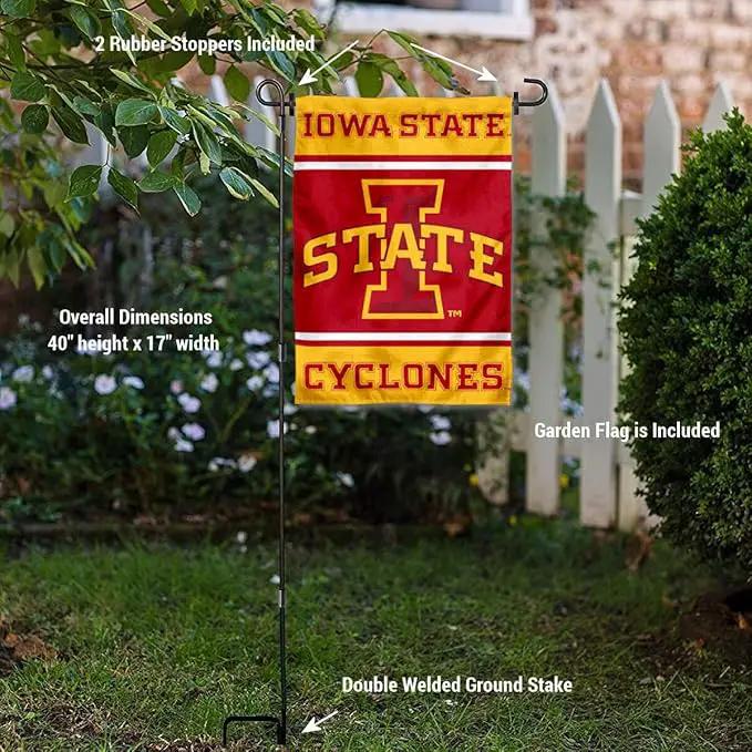 College Flags & Banners Co. Iowa State Cyclones Garden Flag with Stand Holder by GreenHaven Gardens