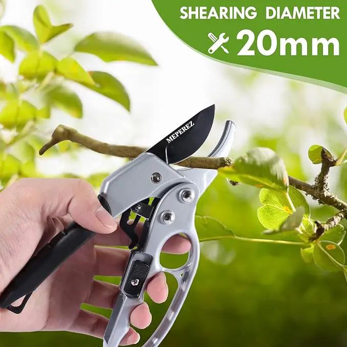 Garden Clippers, Premium Germany Pruners, Work 3 Times Easier, Professional Pruning Shears, Cutting Rose, Flower, Hedge, Stem, Sharp Scissors Gardening Tools, Arthritis Weak Hand Snips by GreenHaven Gardens