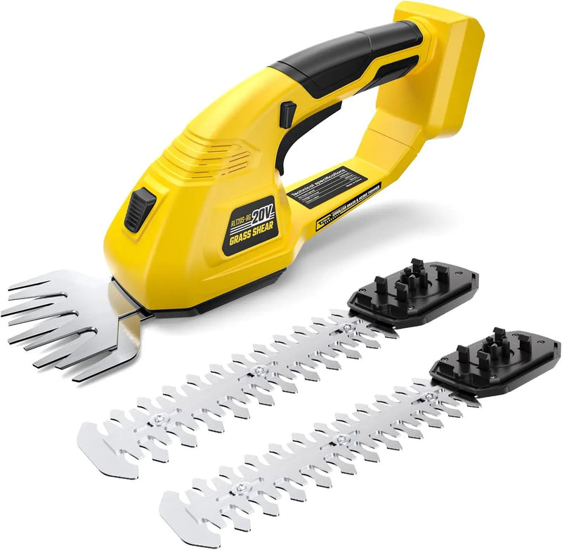 Cordless Grass Shear & Hedge Trimmer for DEWALT 20V Battery, 2 in 1 Handheld Electric Shrubbery Trimmer, Bush Trimmer for Yard & Garden, Lawn(Tool Only) by GreenHaven Gardens