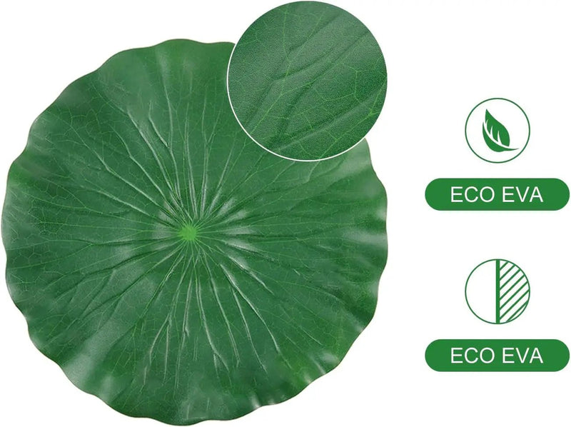 WILLBOND 12 Pieces 4 Kinds Artificial Lotus Leaves Floating Foam Ornament Lily Pads Foliage Pond Decor Water Lily Leaves for Patio Koi Fish Pond Pool Aquarium Decoration by GreenHaven Gardens