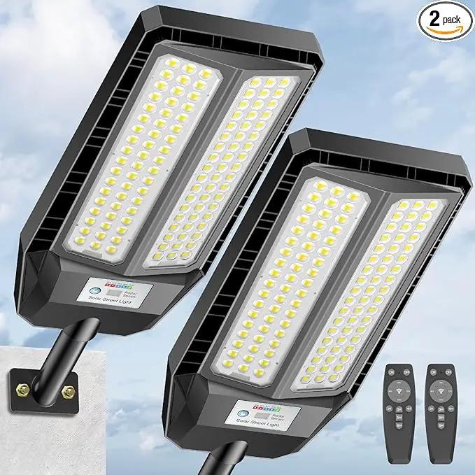 5000W Solar Lights Outdoor - 7000K LED Solar Street Lights Outdoor with Motion Sensor and Remote Control, IP66 Waterproof, Dusk to Dawn for Yard, Patio, 2 Pack by GreenHaven Gardens