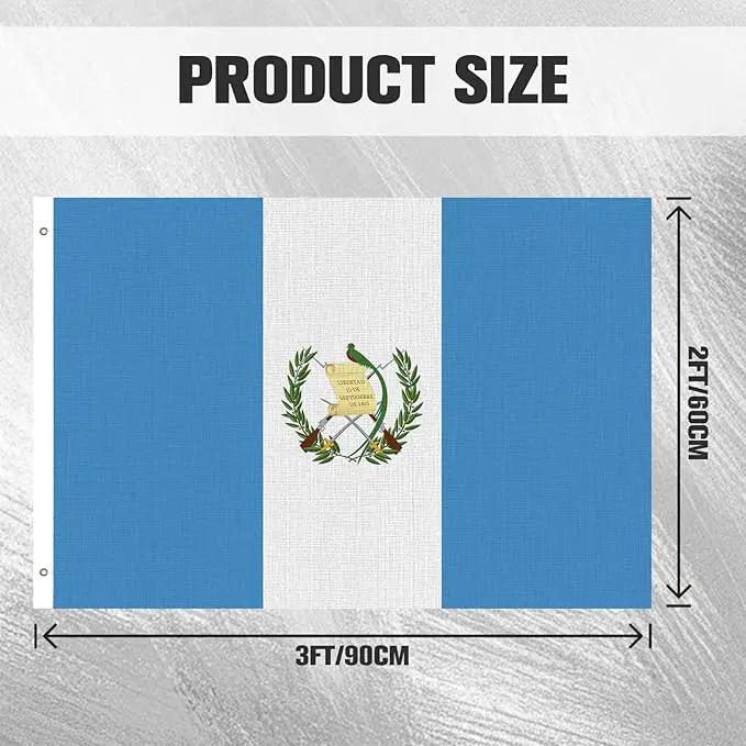 Guatemala Guatemalan Flag Garden Yard House 2x3 ft Flags Double Sided Print Banner Indoor Outdoor Party Home Decorations for Boat Dorm House Balcony by GreenHaven Gardens