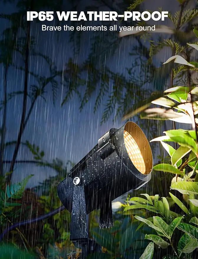 12W Landscape Lighting - Warm White Plug in Outdoor Landscape Light IP65 Waterproof 120V Lawn Flag Light Christmas Halloween Decorative Spotlight for Tree Outdoor Indoor Yard Garden, 2 Packs by GreenHaven Gardens