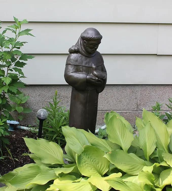 Emsco Group 92230 29" Saint Francis Garden Statue, Bronze by GreenHaven Gardens