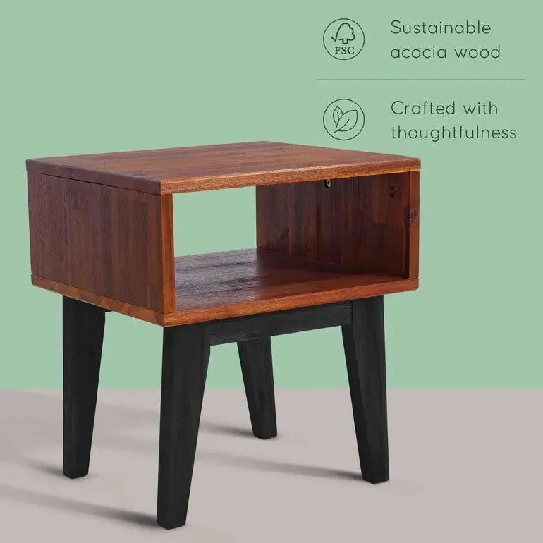Serena Solid Wood Nightstand by Megsu