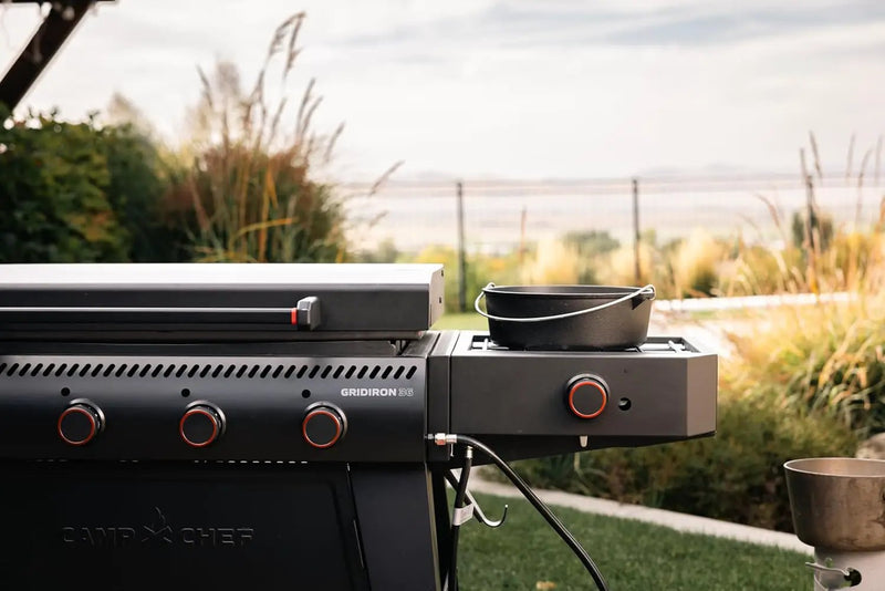 Camp Chef Gridiron Pro- 36" Outdoor Griddle Grill with Side Burner, Flamethrower Ignition & Hinged Lid- Premium 36" Flat Top Grill for Outdoor Cooking by GreenHaven Gardens