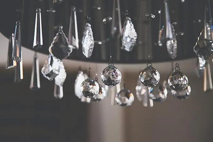 H&D 15pcs Clear Crystal Chandelier Lamp Lighting Drops Pendants Balls Prisms Hanging Glass Prisms Parts Suncatcher Home/House Decor by GreenHaven Gardens